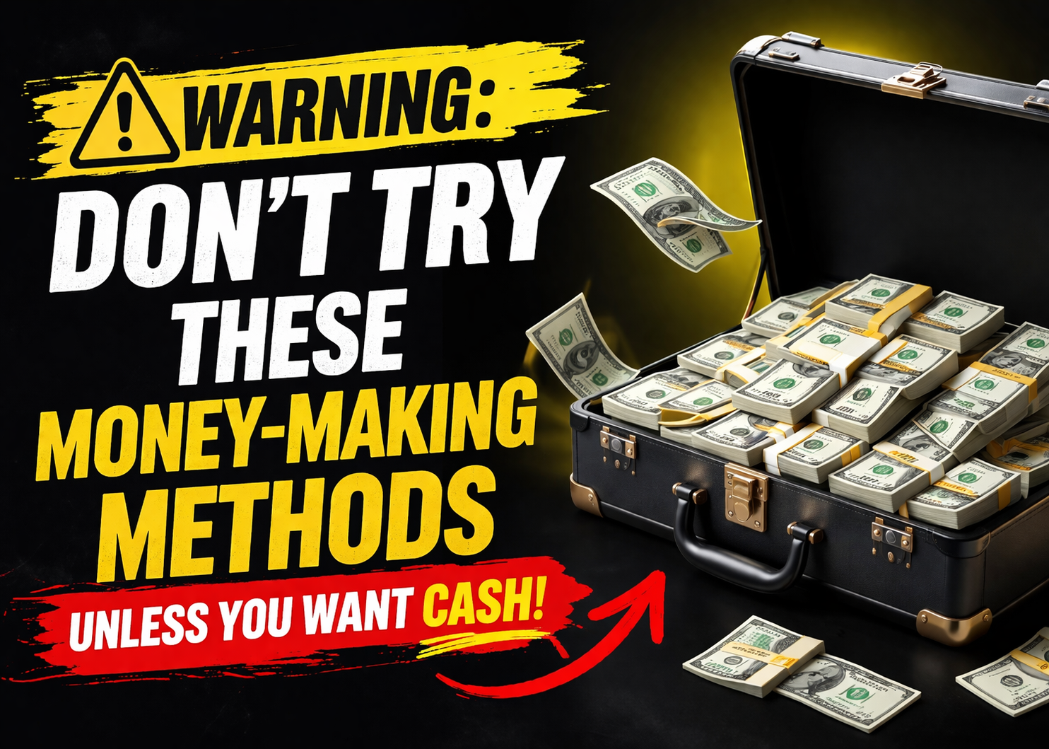Don’t Try These Money-Making Methods Unless You Want Cash